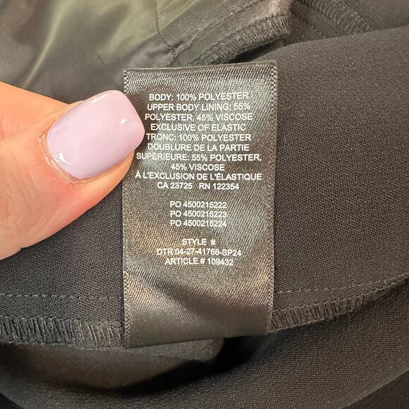 Aritzia Wilfred Endless Strapless Wide Leg Jumpsuit Smocked Crepe, Black - Picture 12 of 12